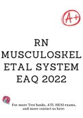 RN Musculoskeletal system EAQ 2022