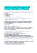 NUR 1024: NCLEX Questions for Hip Fractures- Questions and Answers