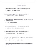 Calculus quiz v2 Answers