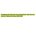 ATI Fundamentals Dynamic Exam Questions And Answers (correct Answers) Latest 2022/2023.