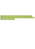 NBME CBSE ACTUAL TEST QUESTIONS AND ANSWERS (Quiz bank with All the Correct Answers) (USMLE STEP 1) Medication Examination.