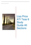 Lisa Price ATI Teas 6 Study  Guide All Sections latest solution