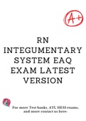 RN Integumentary System EAQ EXAM Latest Version