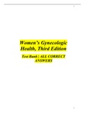 Women’s Gynecologic Health, Third Edition Test Bank | ALL CORRECT ANSWERS