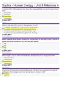 Sophia Human Biology Unit 4 Milestone 4 Question And Answers