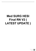 Med SURG HESI Final RN V2 ( LATEST UPDATE )