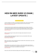 HESI RN MED SURG V3 EXAM ( LATEST UPDATE )