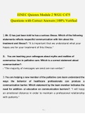 ElNEC Quizzes Module 2 WGU C475  Questions with Correct Answers |100% Verified