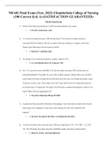 NR 601 Final Exam (New, 2022) Chamberlain College of Nursing (100 Correct Q & A) (SATISFACTION GUARANTEED)