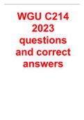 WGU C214 Exam 2023 questions and correct answers