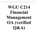 WGU C214 Financial Management OA (verified Q&A) (2023)