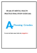 NR 326 ATI MENTAL HEALTH PRACTICE FINAL STUDY GUIDE 2021.