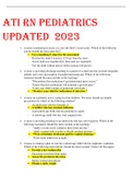 ATI RN PEDIATRICS UPDATED 2023(QUESTIONS&ANSWERS)