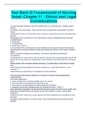 Test Bank Q Fundamental of Nursing  Yoost: Chapter 11 - Ethical and Legal  Considerations