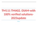  TM111 TMA02. EXAM-with 100% verified solutions-2023update