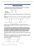 MATH 110 MODULE 8 EXAM QUESTIONS AND ANSWERS PORTAGE LEARNING