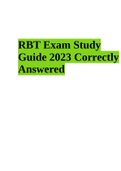 RBT Exam Study Guide 2023 Correctly Answered