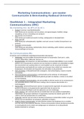 Samenvatting Marketing Communications Communicatie- en informatie wetenschappen in het Nederlands 