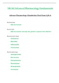 Final Exam Q & A - NR565 / NR 565 (Latest 2023 / 2024) : Advanced Pharmacology Fundamentals - Chamberlain