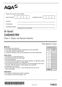 AQA A-level CHEMISTRY Paper 2 Organic and Physical Chemistry 7405-2-QP-Chemistry-A-20Jun22