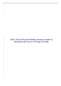 A&P 1 101 Lab Exam 8 Module (Already Graded A) Questions and Answers- Portage Learning