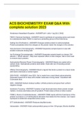 ACS BIOCHEMISTRY EXAM Q&A With  complete solution 2023