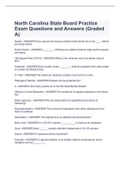North Carolina State Board Practice Exam Questions and Answers (Graded A)