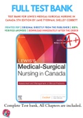 Test Bank For Lewis's Medical Surgical Nursing in Canada 5th Edition by Jane Tyerman, Shelley Cobbett 9780323791564 Chapter 1-72 Complete Guide.