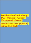 Davidson/London/Ladewig, Olds’ Maternal–Newborn Nursing and Women’s Health Across the Lifespan 9th  Edition Test Bank