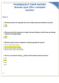 PHARMACEUT CNPR NAPSRx Quizzes (20 set quiz) complete solution