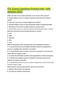 ITIL Exams Questions Practice test _ with answers-2023| Solution pack|