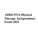 OHIO PTA Physical Therapy Jurisprudence Exam 2023