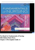 Test Bank for Fundamentals of Nursing 10th Edition Potter Perry Chapter 1-50 |Complete Guide A+ 2023