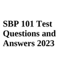 SBP 101 Test Questions and Answers 2023