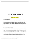 SOCS-350N Week 5 Discussion: The Glass Ceiling