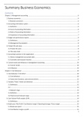 Summary Business economics IBM1 Semester 1