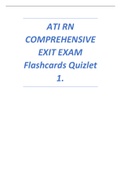 ATI RN COMPREHENSIVE EXIT EXAM 2024 Flashcards Quizlet