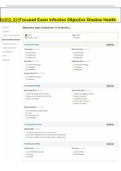 NURS 201Focused Exam Infection Objective Shadow Health.