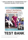 ADULT PHYSICAL CONDITIONS 1ST EDITION MAHLE TEST BANK