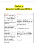 Pediatric Congenital Heart Disease of Children | 110 Questions with 100% Correct Answers | Updated 2023 | 22 Pages