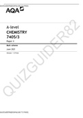 A-level CHEMISTRY 7405/3 Paper 3[MARK SCHEME]DOWNLOAD TO PASS