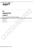 AS CHEMISTRY 7404/1 Paper 1 Inorganic and Physical Chemistry[MARK SCHEME]DOWNLOAD TO PASS