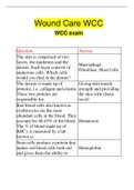 Wound Care WCC WCC exam | 140 Questions with 100% Correct Answers | Updated 2023 | 20 Pages