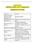 Stack #121109 a MCPHS- Provider I- Ch 41- Assessment & Management of Pts w/DM | 50 Questions with 100% Correct Answers | Updated 2023