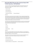 2022-2023 HESI Pharmacology Question Bank 100% Verified Questions with Rationale2022-2023 HESI Pharmacology Question Bank 100% Verified Questions with Rationale2022-2023 HESI Pharmacology Question Bank 100% Verified Questions with Rationale2022-2023 HESI 