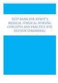 Dewit’s Medical Surgical Nursing Concepts And Practice 4th Edition Stromberg Test Bank