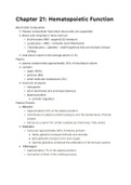 Chapter 21 Hematopoietic Function.