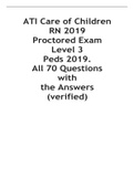 ATI Care of Children RN Proctored Exam Complete solution guide 2023
