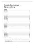 TENTAMEN: College Aantekeningen en Samenvattingen - Sociale Psychologie (200300157) - Social Psychologie, ISBN: 9781292341477