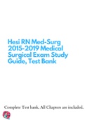 Hesi RN Med-Surg 2015-2019 Medical Surgical Exam Study Guide, Test Bank